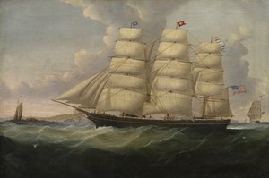 Navio Mercante Robert L. Lane, 1850 óleo sobre tela